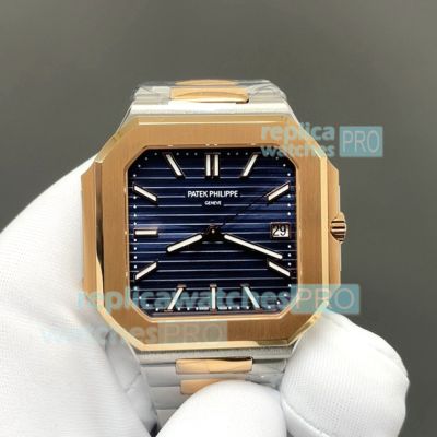 Swiss Patek Philippe Cubitus Blue Dial Half Rose Gold BBF Best Replica Watch 